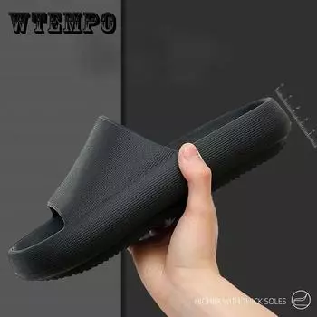 Тапочки на толстой подошве, мужские летние домашние бытовые нескользящие сандалии и тапочки с защитой от запаха 44/45 синий