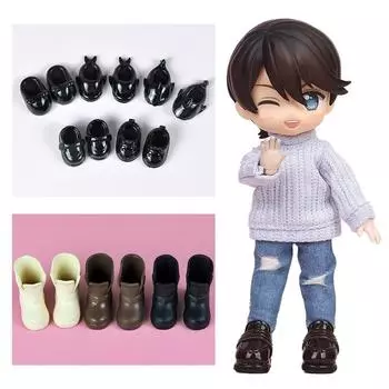 Тапочки на высоких каблуках, аксессуары для кукол, модные сандалии, обувь для кукол 1/12, милая обувь, одежда для кукол из ПВХ 4