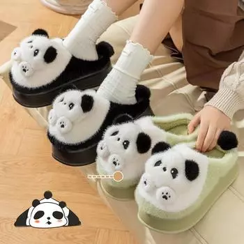 Тапочки на высокой платформе, меховые, зимняя домашняя обувь, женские белые тапочки, туфли-сабо для девочек, теплые, симпатичные 41 белый