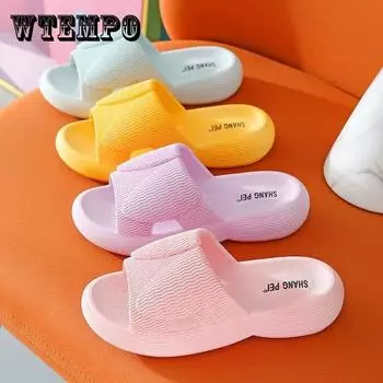 Тапочки на высоком каблуке. Женские милые карамельные цвета. Тапочки для ванной на толстой подошве. Нескользящая верхняя одежда. Универсальные летние тапочки на мягкой подошве. 37