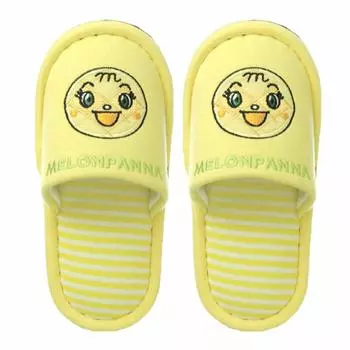 Тапочки Nippon для детей Anpanman Melon Panna Yellow с вышивкой Детские тапочки для дома Туалетные тапочки 240123 Поехали! 14-16cm