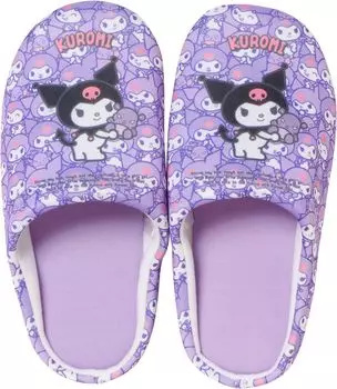 Тапочки Nippon Sanrio Room Shoes Kuromi Пушистые и мягкие, удобные в помещении для гостей, подарочные комнатные туфли, переносные тапочки, стильные тапочки для дома