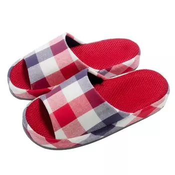 Тапочки Okumura Marine Check Comfort M Red AAAA6903RE Less Идеально подходят для уставших ступней ног,