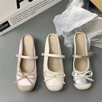 Тапочки-полушапки с бантом и внутренним увеличением, женская верхняя одежда весна-лето 2025, новые туфли с атласной лицевой стороной 35 розовый