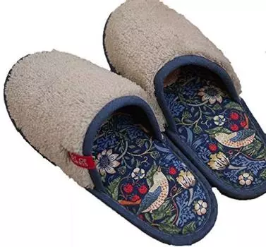 Тапочки Сделано в Японии Strawberry Thief ЛУЧШЕЕ ОТ MORRIS William Morris Room Shoes Британский бренд [AI] Женские бежевый