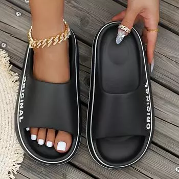 Тапочки унисекс, пляжные тапочки, однотонные домашние тапочки для ванной, летние парные тапочки 36-37 коричневый