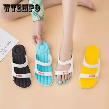Тапочки, женская уличная одежда, летние домашние тапочки, универсальные сандалии на толстой подошве и мягкой подошве, женские пляжные праздничные тапочки