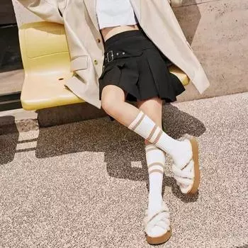 Тапочки женские хлопковые теплые плюшевые тапочки на платформе женские тапочки шлепанцы женские тапочки женская обувь 35