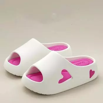 Тапочки женские летние домашние домашние шагающие дерьмо чувство нескользящие ванная комната ванна сандалии из ЭВА перетаскивание женские летние 35-36 чёрный