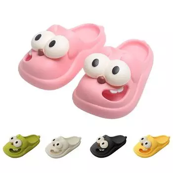 Тапочки женские летние милые мультяшные домашние нескользящие на толстой подошве верхняя одежда сандалии и тапочки 36 белый