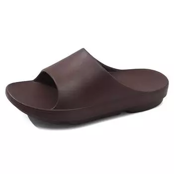 Тапочки женские летние на толстой подошве, домашние, для ванной, дышащие, для улицы, парные, домашние, новые крутые тапочки мужские 40-41 темно-коричневого