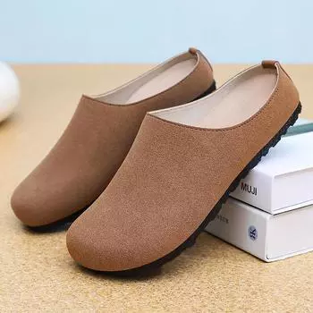 Тапочки женские летние новые однопедальные повседневные туфли туфли неглубокие ленивые туфли мягкая подошва не устают мама обувь 36