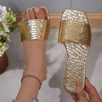 Тапочки женские летние роскошные дизайнерские туфли шлепанцы женские плоские тапочки женская обувь для отдыха на природе пляжные тапочки Zapatos De Mujer 35 чёрный