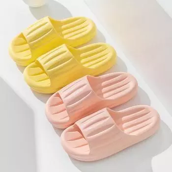 Тапочки женские летние туфли удобные мягкие туфли на плоской подошве из ЭВА шлепанцы женские повседневные шлепанцы пляжная обувь домашние тапочки 36-37 розовый