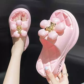 Тапочки женские новые нескользящие домашние мягкие модные толстые подошвы 36-37