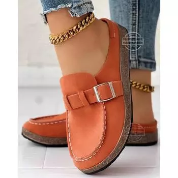 Тапочки женские с круглым носком и пряжкой ретро туфли без застежек мюли женские удобные туфли на плоской подошве женские повседневные летние туфли на плоской подошве сабо Mujer 36 хаки