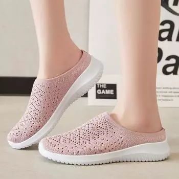 Тапочки женские тапочки обувь ленивые одна педаль мама обувь сумка голова половина перетаскивание 36