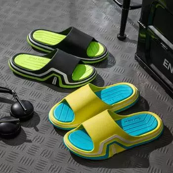 Тапочки женские, внешняя одежда, летняя трендовая мужская корейская версия, повседневная пара, нескользящая мягкая подошва, слово Drag 44-45 белый