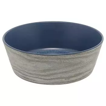 Tar Hong Oak Wood Bowl L White Navy