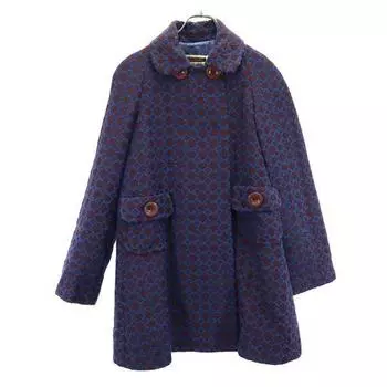 TARA JARMON Overall handle Wool Blend Half coat 36 Brown Women Used