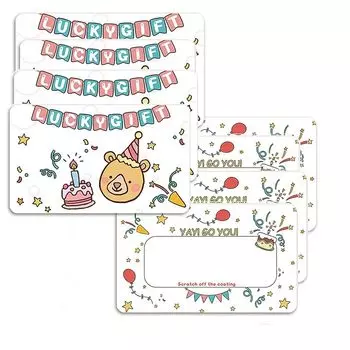 TARATI скретч-лотерейный скретч-принт своими руками из серебра Подарочная лотерейная продукция Пара Лотерейная карта ручной работы Лотерейный билет Учитель Семья Дети Хвала Пара