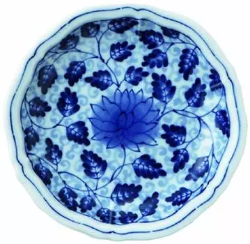 Тарелка Арабеска Индиго 14 см глубокая AM-AIKRI4F