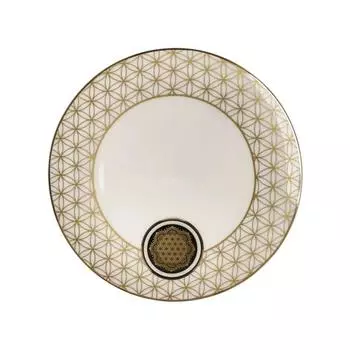 Тарелка Белый Цветок Жизни Goebel Blume des Lebens WeiB