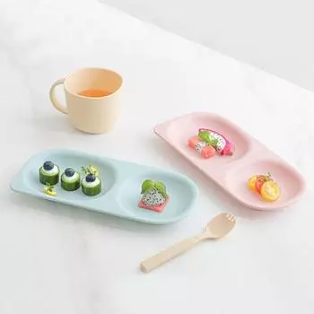 Тарелка детская Tackaon Nemo Ecozen из 2 частей, самонаводящаяся тарелка, миска для детского питания, столовая посуда mint