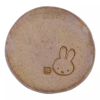 Тарелка Dick Bruna, маленькая тарелка, 10 см, керамика Mino Ware, коричнево-красная глина, сделано в Японии, 211130 «Miffy», прибл. коричневый