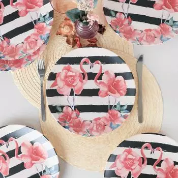 Тарелка для фламинго, 26 см, 6 шт.