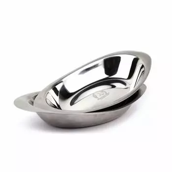 Тарелка для карри на открытом воздухе, овальная тарелка из нержавеющей стали, набор из 2 шт., сделано в Японии, посуда Tsubame Sanjo, глубокая тарелка, овальная, глубокая, соло, банка Peaks Trees серебряный