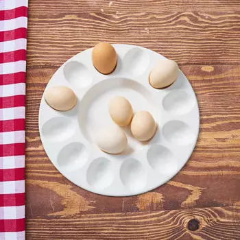 Тарелка для яиц дьявола, керамика, кухонная утварь, тарелка для морепродуктов с ножкой для запекания, 32cm