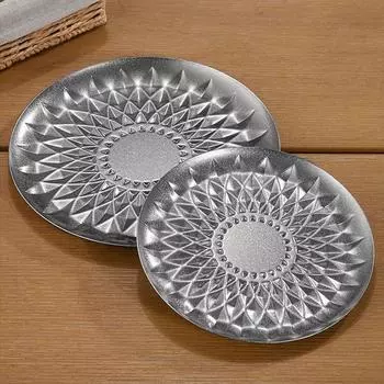 Тарелка для салата из нержавеющей стали, утолщенный поднос для хранения, практичный круглый поднос для барбекю, ресторан 18cm