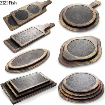 Тарелка для стейка на гриле в стиле вестерн, ресторан, отель, меламиновая пластиковая посуда, японская тарелка для суши и сашими, домашняя креативная посуда