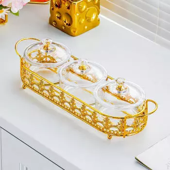 Тарелка для сухофруктов, контейнер для конфет и орешков, многосекционная, легкая переносная тарелка для закусок, для 3 trays