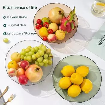 Тарелка для сухофруктов, легкая, роскошная, креативная, акриловая, фруктовая тарелка, ящик для хранения в гостиной, домашний чайный столик, тарелка для орехов, закусок, конфет