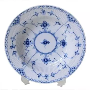 Тарелка для супа Royal Copenhagen 102 Blue Fluted Half Lace 604 21 см 1102604 [Товар]