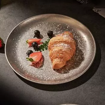 Тарелка для суши из нержавеющей стали, классическая западная посуда, кухонный органайзер, тарелка для стейков, жареная тарелка XS серебряный