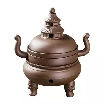 Тарелка для тушеной свинины и льда Специальная столовая посуда Креативная керамическая суповая миска Набор тарелок Антикварная фиолетовая глина Двойное ухо Баодин