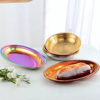 Тарелка для ужина прочная многофункциональная круглая домашняя углубленная тарелка для рыбы для столовой A