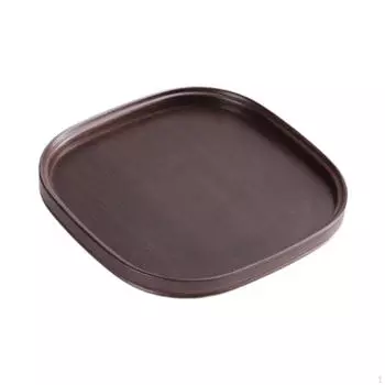 Тарелка для закусок, деревянная тарелка, декоративный поднос, сервировочный деревянный элемент для бара square