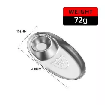 Тарелка для закусок из нержавеющей стали 304, овальная тарелка для картофеля фри, бытовая креативная простая форма для соуса, западная еда, пельмени, приправа, диск