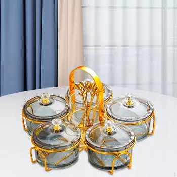 Тарелка для закусок, поднос для сухофруктов, 5 отделений, домашний декор, конфеты и блюда для орехов, закуски, для чистый