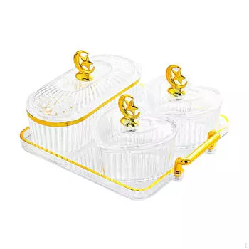 Тарелка для закусок, сушеные фрукты, сервировка, коробка для хранения еды, разделенная на тарелку 3 Bowls