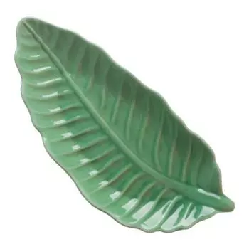 Тарелка для завтрака Креативная тарелка для дим-самов Малахитово-зеленая керамическая обеденная тарелка Тайская простая посуда в тематике тропического леса