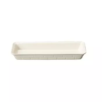 Тарелка-гриль Santo Banko Yaki 26 x 10 см, совместима с микроволновой печью и посудомоечной машиной, белая, произведена в Японии, 18125, прибл. белый