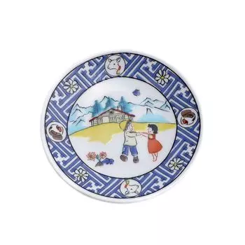 Тарелка Heidi Kutani Ware Made in Japan Peta Hokuriku Traditional Craft Тарелка Heidi Girl from Alps Tableware Разделитель тарелок Тарелка с цветочным узором