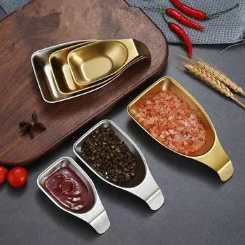 Тарелка из нержавеющей стали для соуса для закусок, соевый уксус, приправа, креативная посуда для барбекю, поднос для закусок, кухонный инструмент