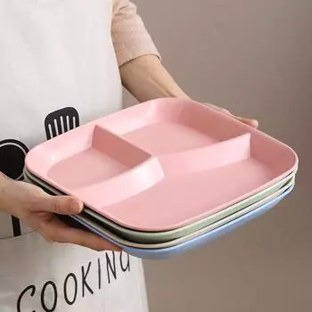 Тарелка из полипропиленового пластика пищевого класса, многофункциональный поднос для хранения продуктов, термостойкие салаты, фрукты, закуски, кухонные принадлежности бежевый