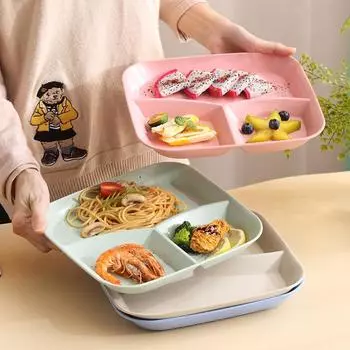 Тарелка из полипропиленового пластика пищевого класса, многофункциональный поднос для хранения продуктов, термостойкие салаты, фрукты, закуски, кухонные принадлежности бежевый